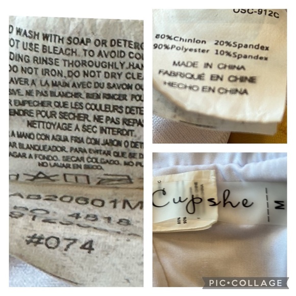 Cupshe Sunny Yellow Floral Print Lace-Up One-Piece Swimsuit Size Medium - Picture 8 of 11